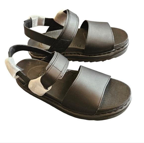 Dr Martens Voss Black Leather Sandals Womens NEW - Picture 3 of 7